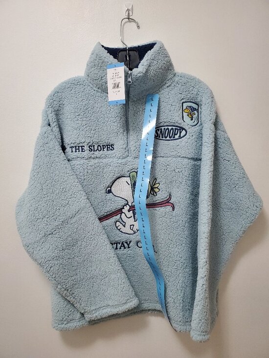 Peanuts Tops - Snoopy Peanuts Light Blue Winter Fleece Pullover | Women's M or L | New With Tag